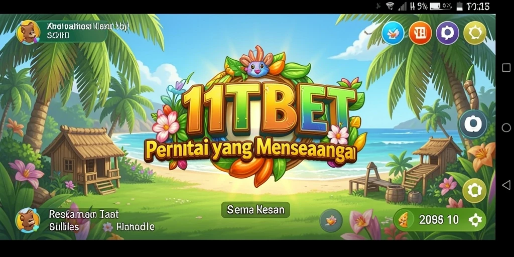 Tampilan gameplay <strong>11TBET</strong> yang ceria dan penuh warna.