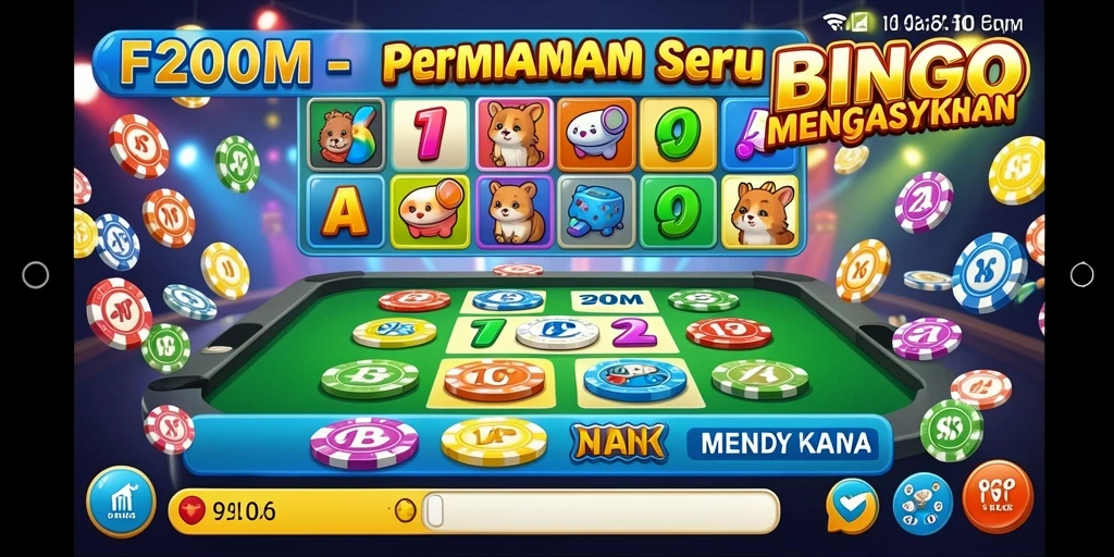 Tampilan gameplay seru dari permainan Bingo F200M dengan banyak pemain aktif.