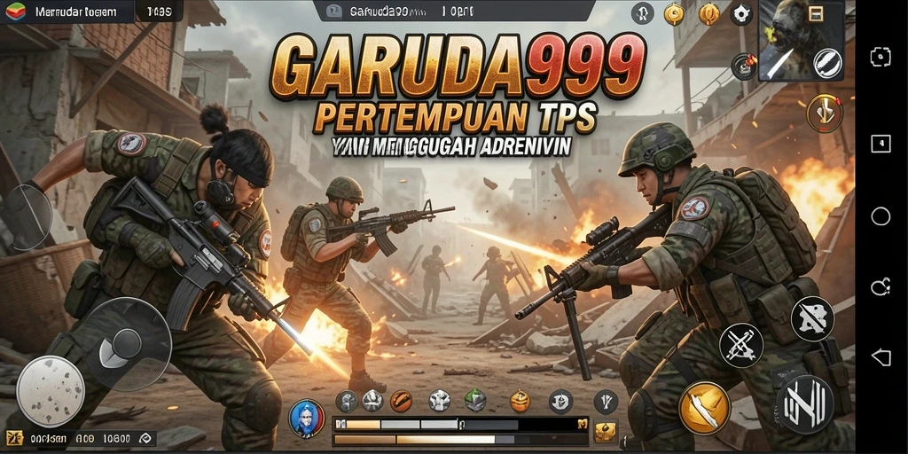Gameplay intens dalam pertempuran TPS GARUDA999 yang menegangkan.