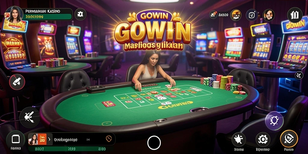 Screenshot GOWIN menampilkan antarmuka permainan Kasino yang menawan.