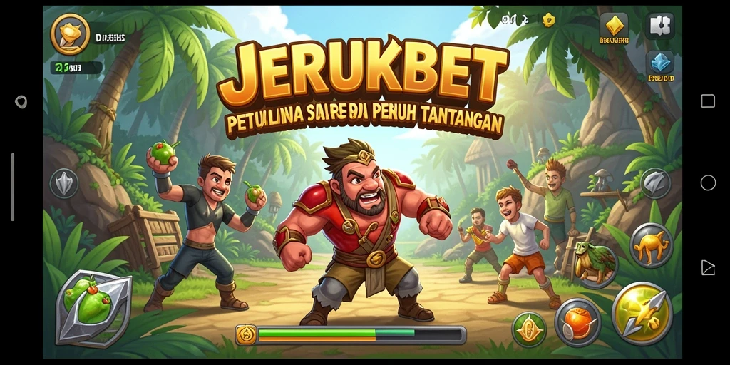 Screenshot gameplay JERUKBET menampilkan karakter di tengah petualangan mendebarkan.