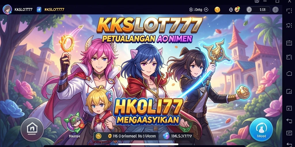 Screenshot gameplay KKSLOT777 dengan karakter Anime yang menarik.